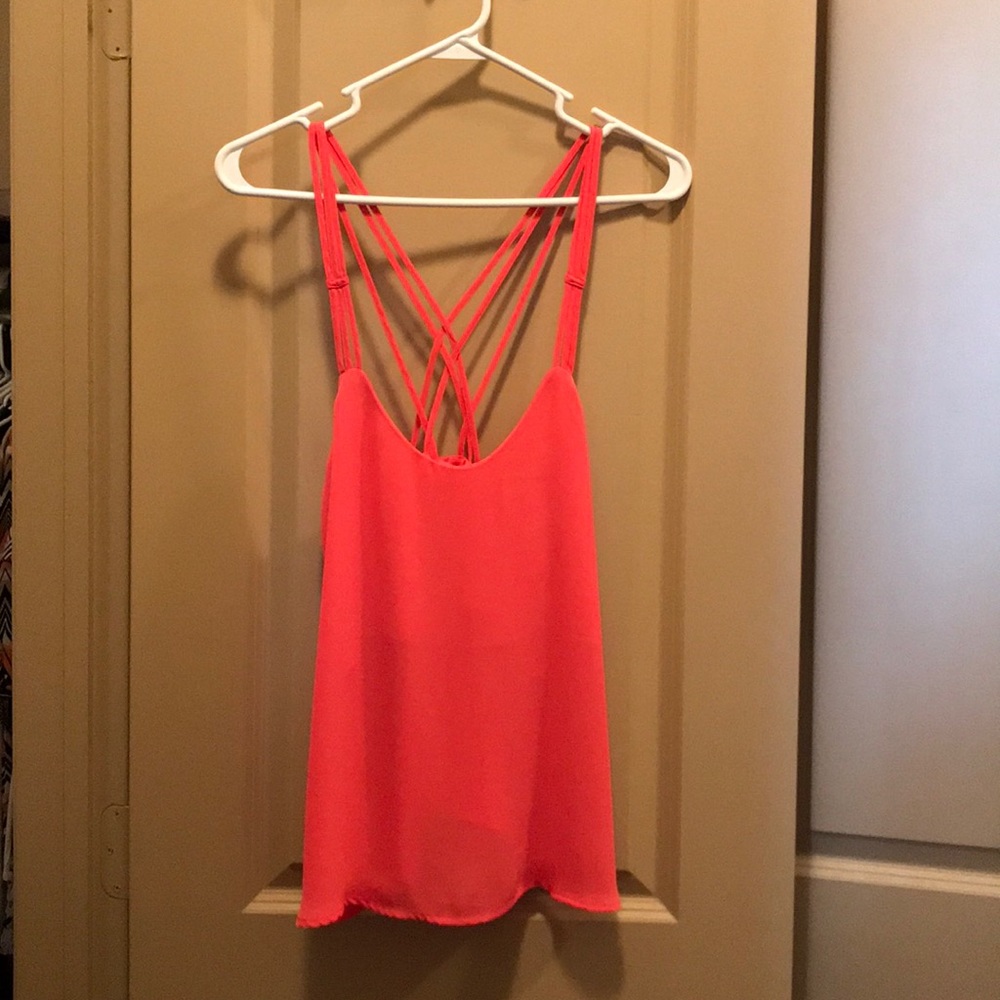 Cross Back Pink Top
